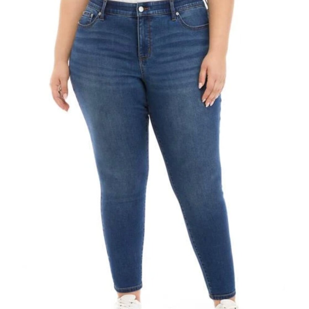 Women's 18W Wonderly Curvy Mid-Rise Skinny Jeans
